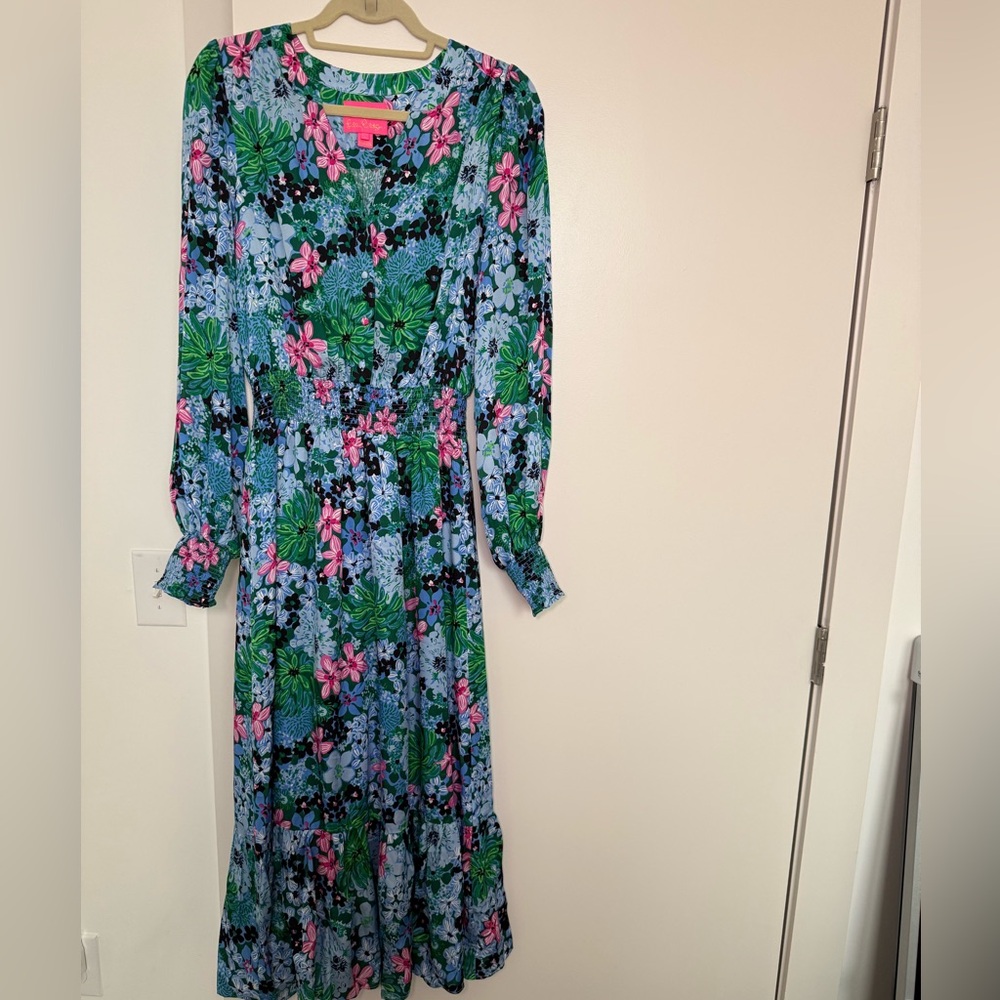 Lilly Pulitzer Loubella Smocked Midi Dress